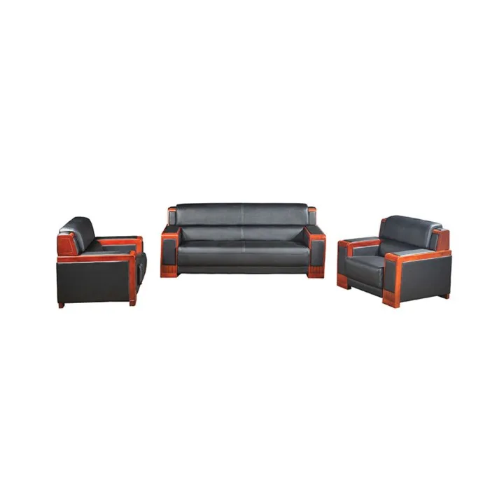 BỘ GHẾ SOFA VĂN PHÒNG SF23 DA ĐEN